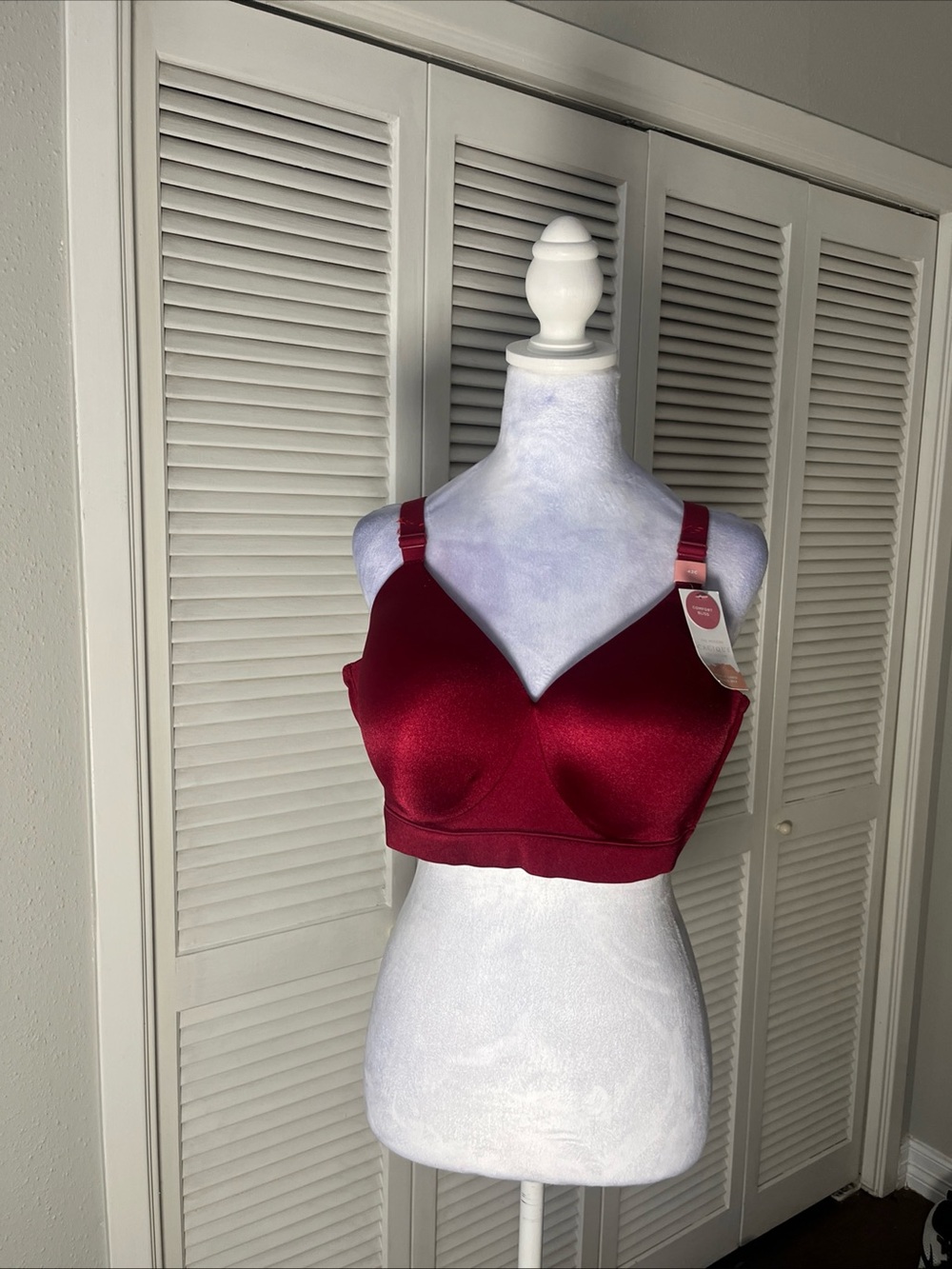 NWT Cacique Wireless Comfort Bra in Wine Red size 42c